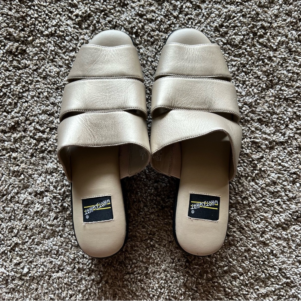 What’s What Vintage Gold Sandals